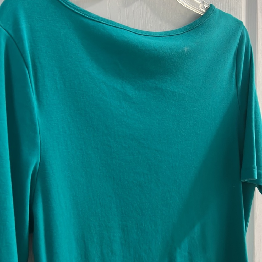 Tommy Hilfiger Womens Top size XL Turquoise - Picture 5 of 5